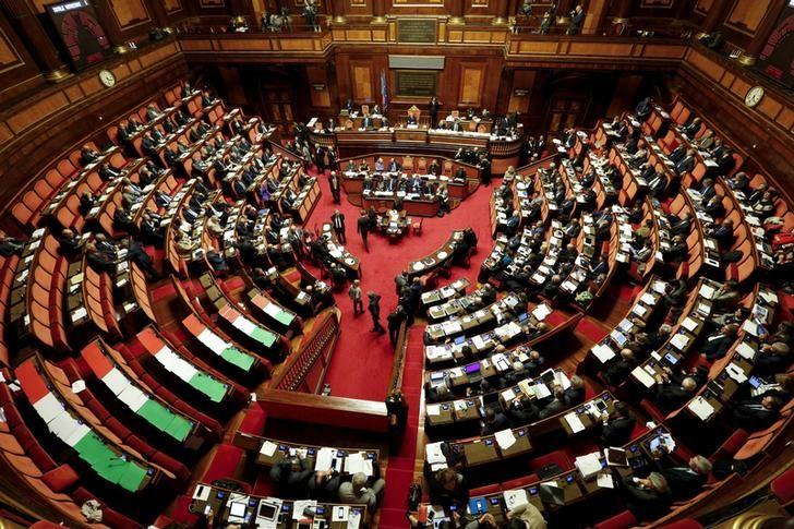 L'aula del Senato italiano.
